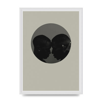 Halftone Kiss One Art For The Home - A3 framed