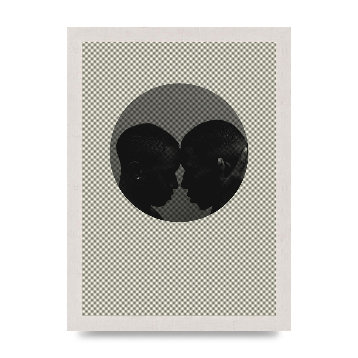 Halftone Kiss One Art For The Home - A4 framed