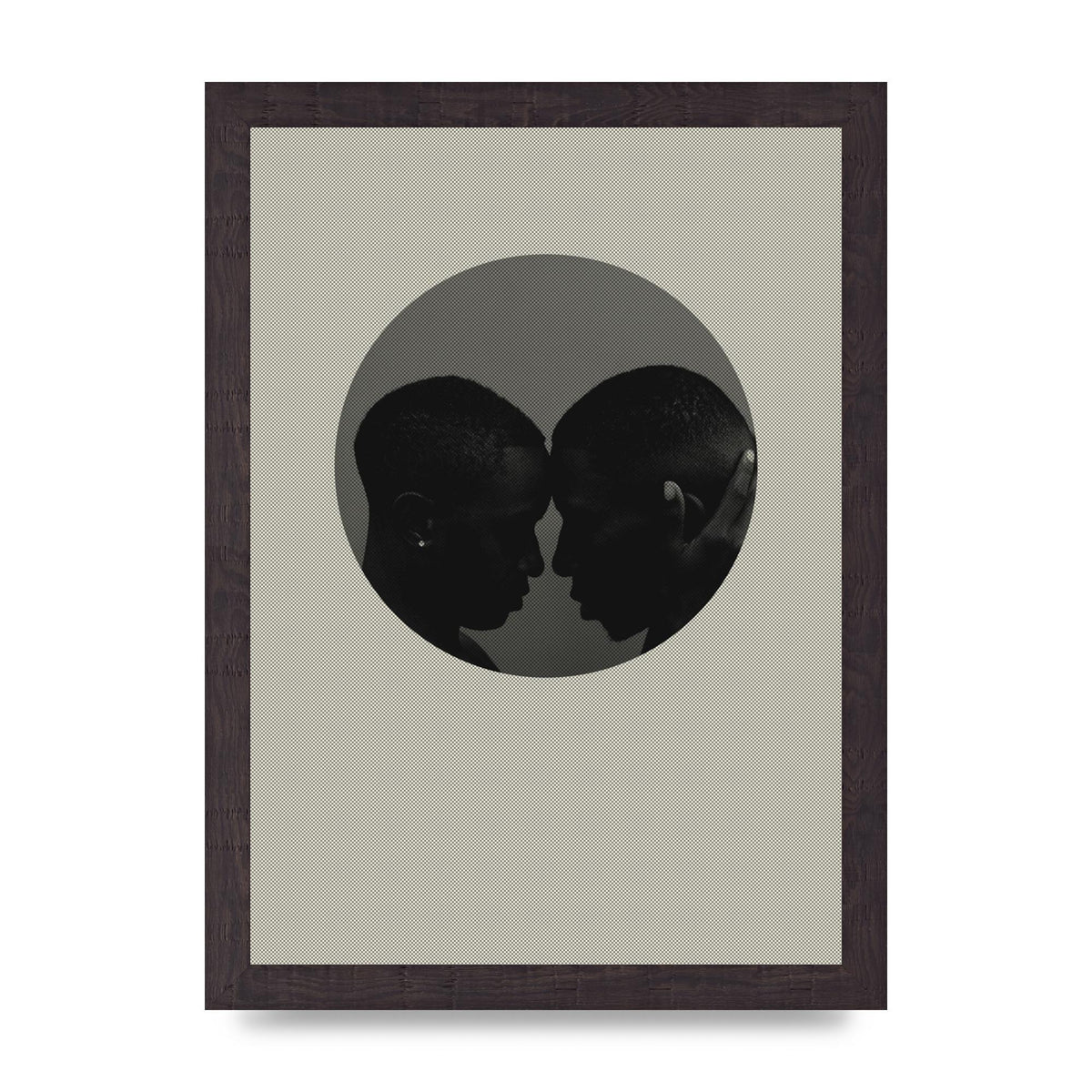 Halftone Kiss One Art For The Home - A4 framed
