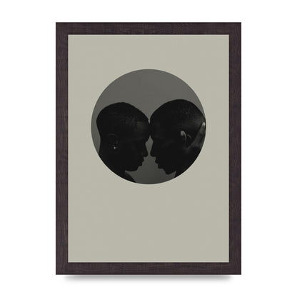 Halftone Kiss One Art For The Home - A4 framed