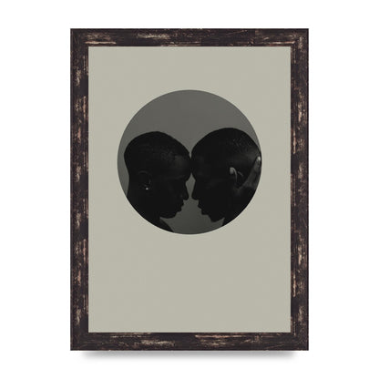 Halftone Kiss One Art For The Home - A4 framed