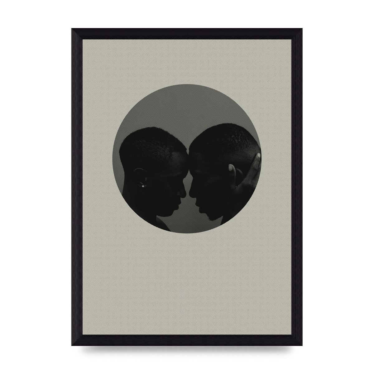 Halftone Kiss One Art For The Home - A4 framed