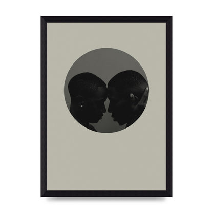 Halftone Kiss One Art For The Home - A4 framed