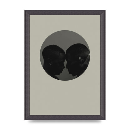Halftone Kiss One Art For The Home - A4 framed