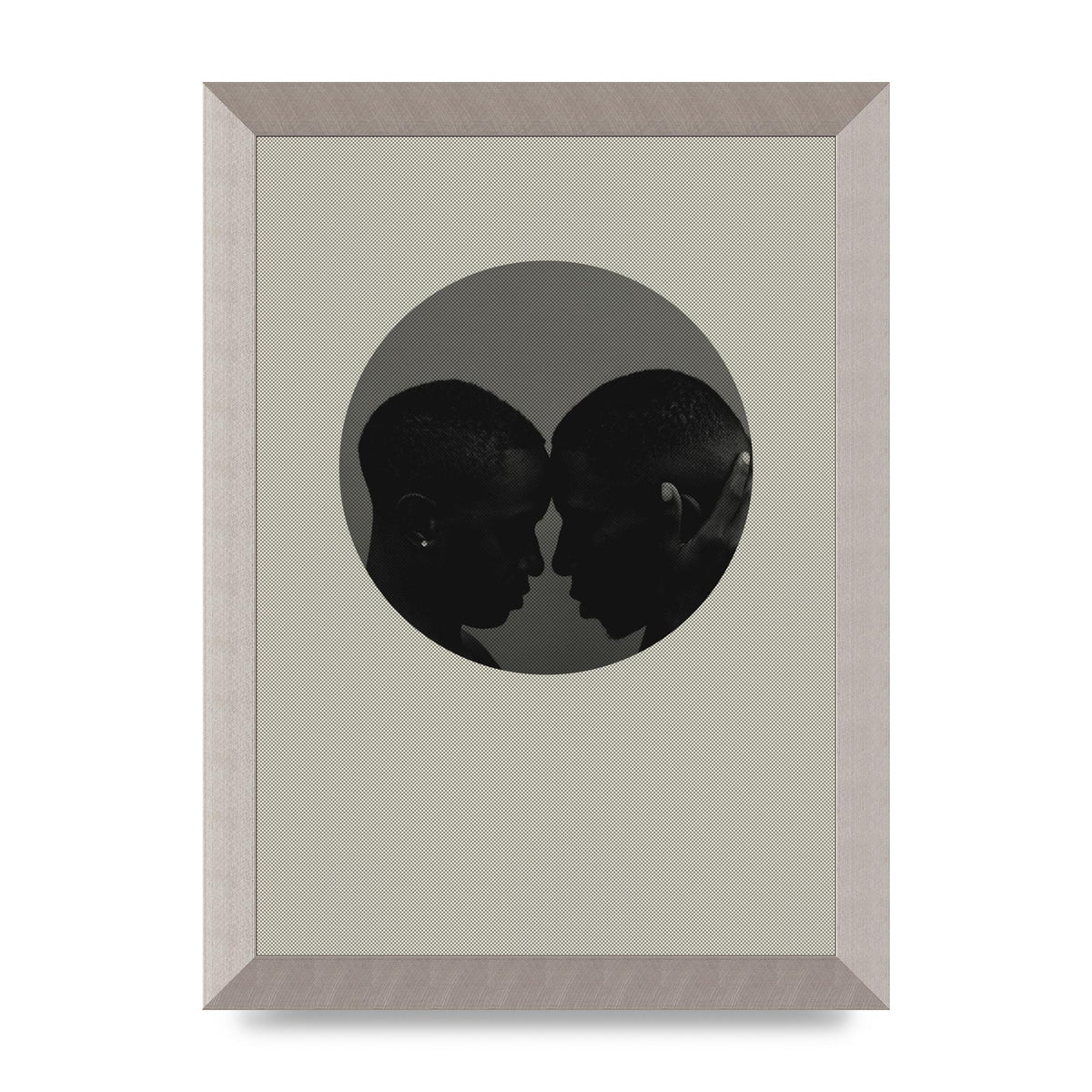 Halftone Kiss One Art For The Home - A4 framed