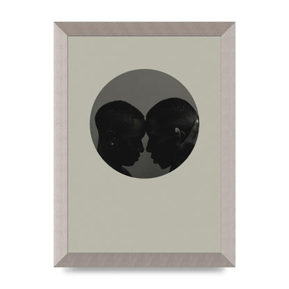 Halftone Kiss One Art For The Home - A4 framed