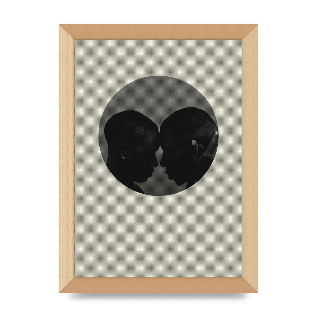 Halftone Kiss One Art For The Home - A4 framed