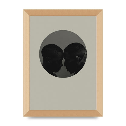Halftone Kiss One Art For The Home - A4 framed