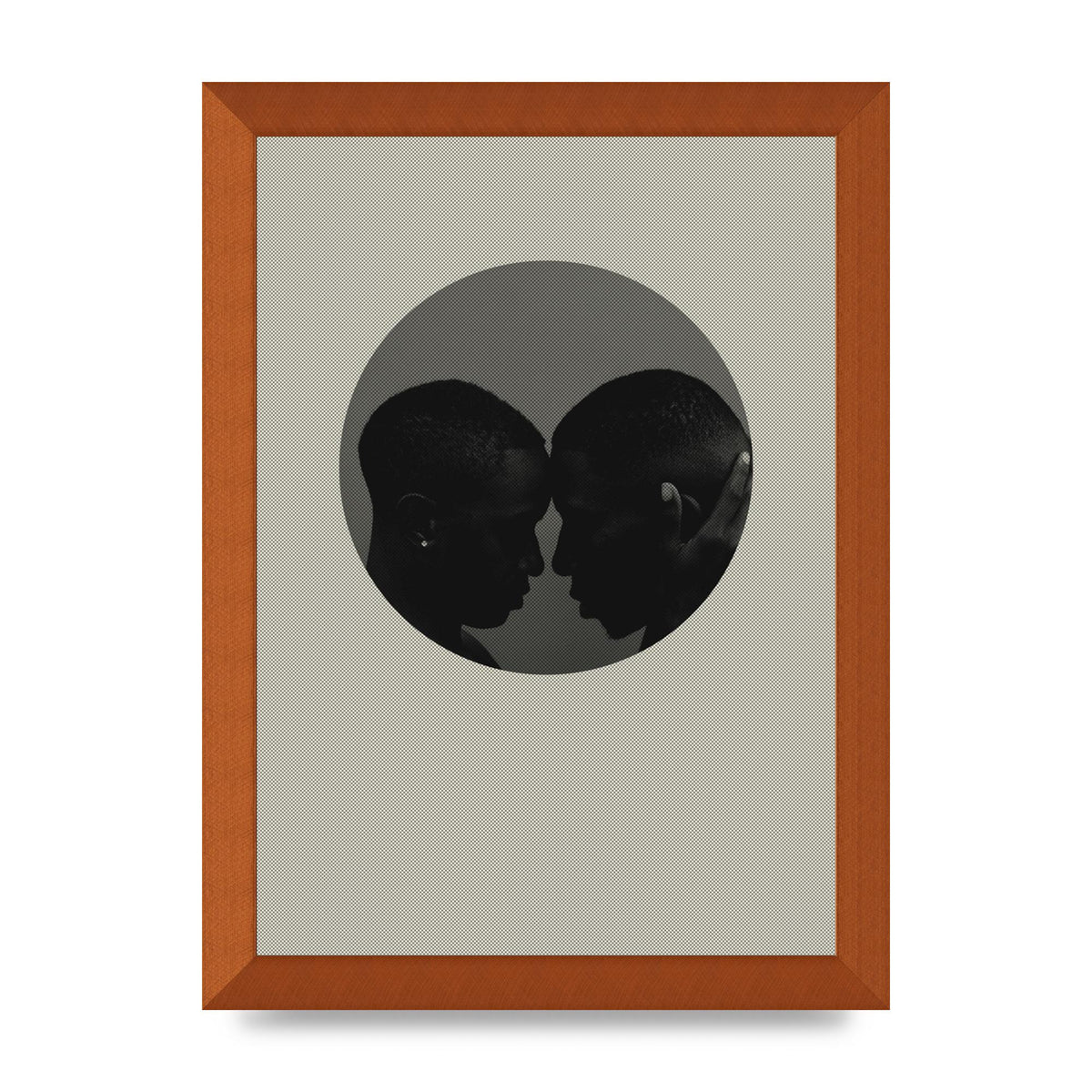 Halftone Kiss One Art For The Home - A4 framed