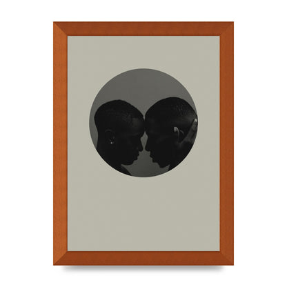 Halftone Kiss One Art For The Home - A4 framed