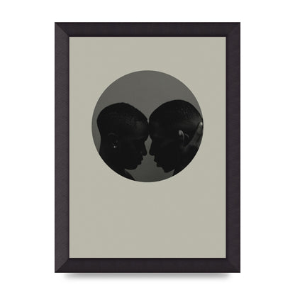 Halftone Kiss One Art For The Home - A4 framed