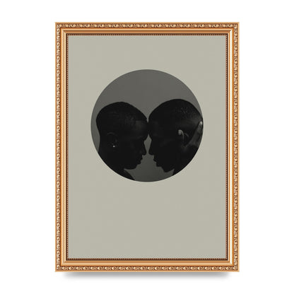 Halftone Kiss One Art For The Home - A4 framed