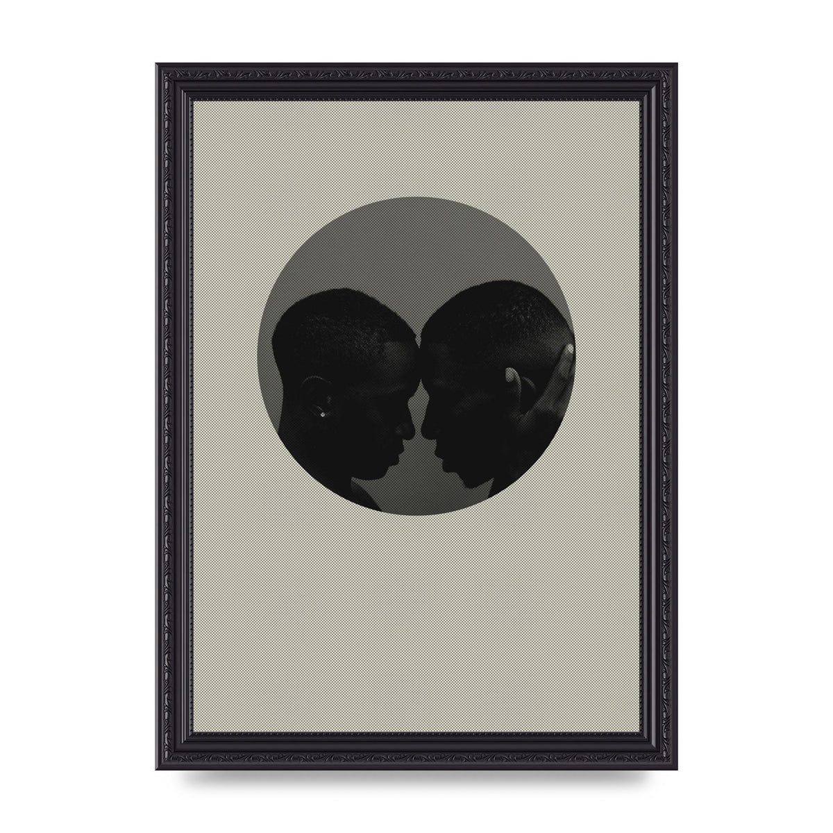 Halftone Kiss One Art For The Home - A4 framed