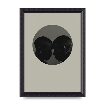 Halftone Kiss One Art For The Home - A4 framed