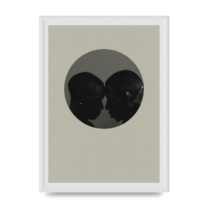 Halftone Kiss One Art For The Home - A4 framed