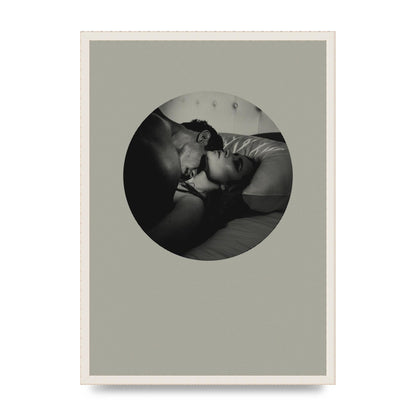 Halftone Kiss Two Printed Poster - A2 framed