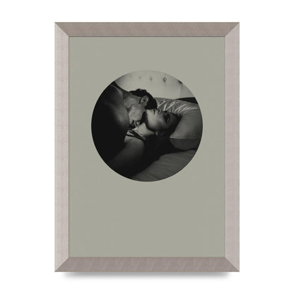 Halftone Kiss Two Printed Poster - A4 framed