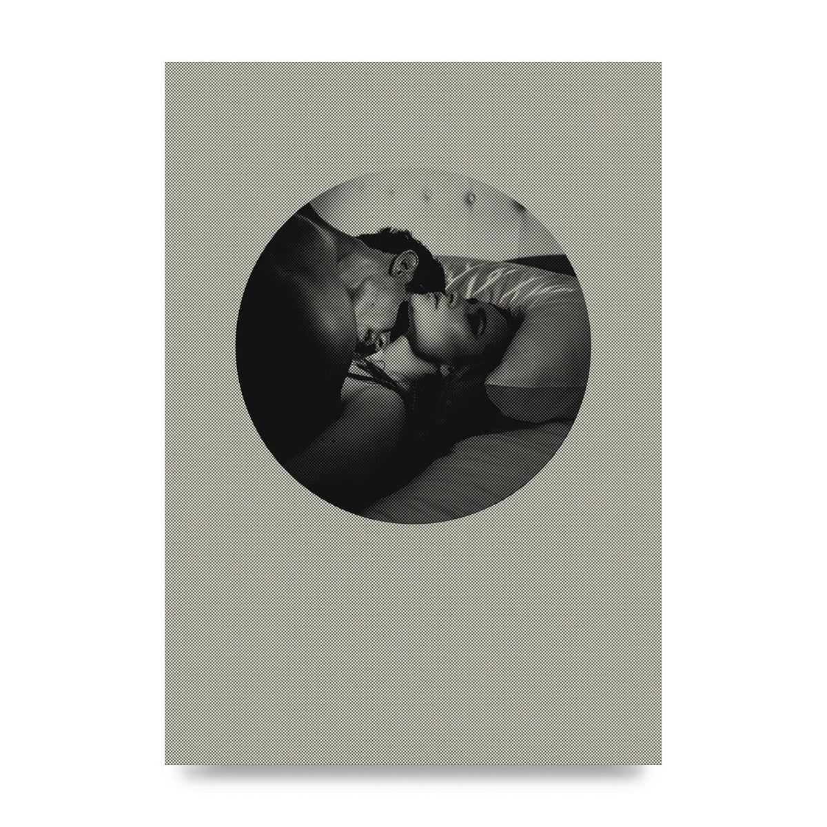 Halftone Kiss Two Printed Poster - unframed print
