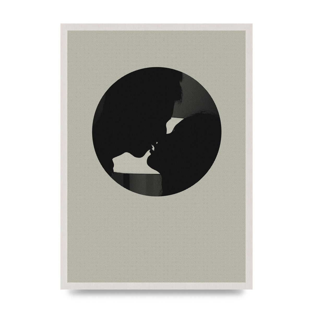 Halftone Kiss Three Wall Art - A2 framed