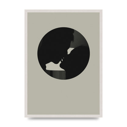 Halftone Kiss Three Wall Art - A2 framed