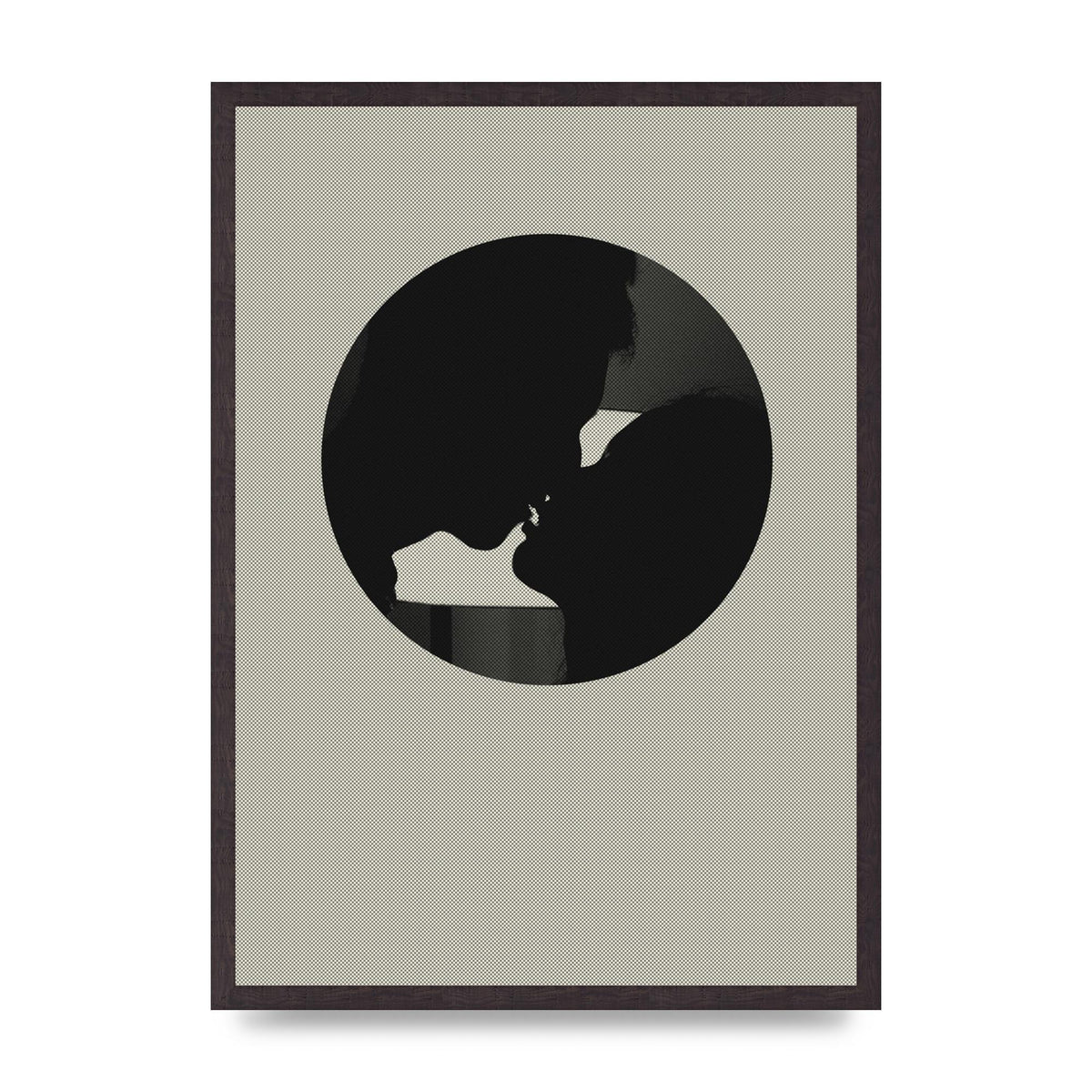 Halftone Kiss Three Wall Art - A2 framed