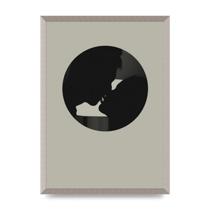 Halftone Kiss Three Wall Art - A2 framed