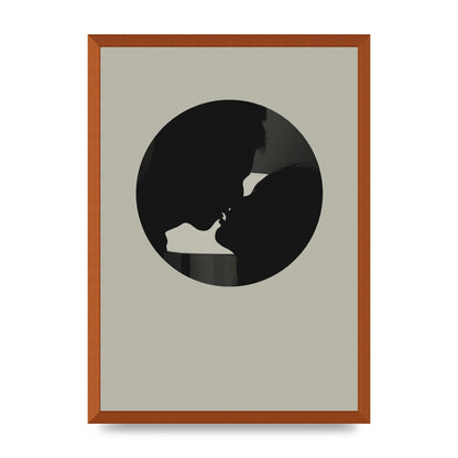 Halftone Kiss Three Wall Art - A2 framed