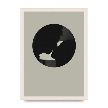 Halftone Kiss Three Wall Art - A3 framed