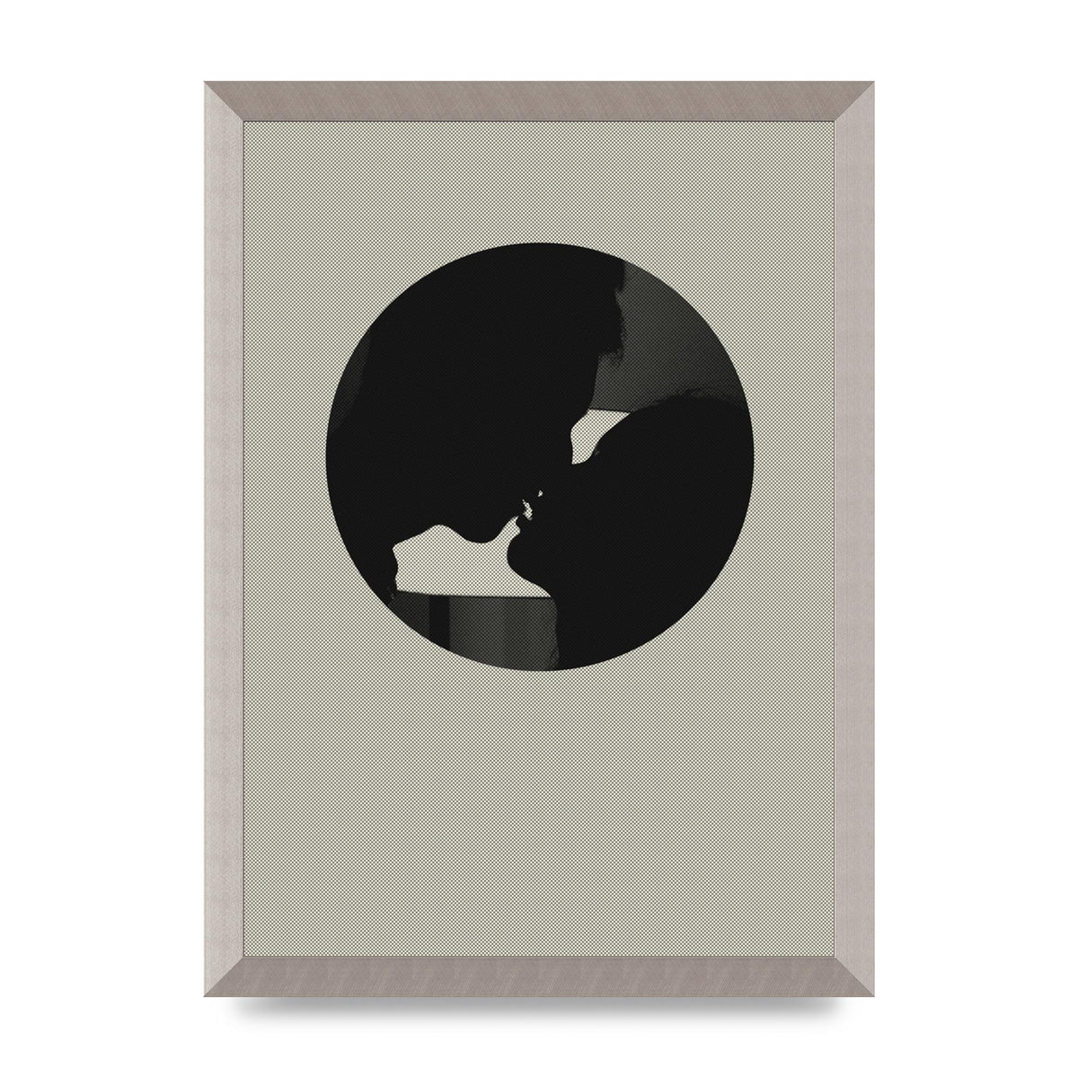 Halftone Kiss Three Wall Art - A3 framed