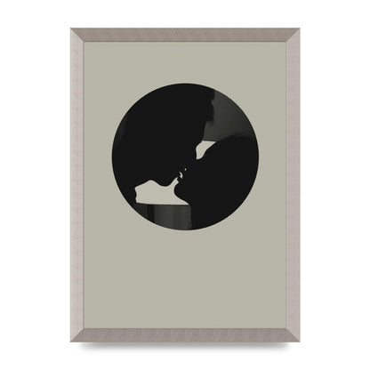 Halftone Kiss Three Wall Art - A3 framed