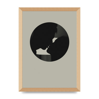 Halftone Kiss Three Wall Art - A3 framed