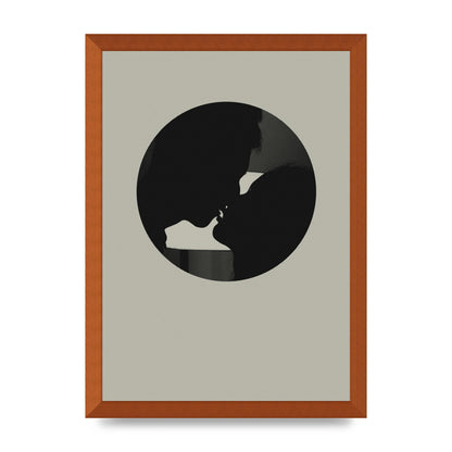 Halftone Kiss Three Wall Art - A3 framed