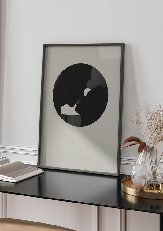 Halftone Kiss Three Wall Art - living room 4