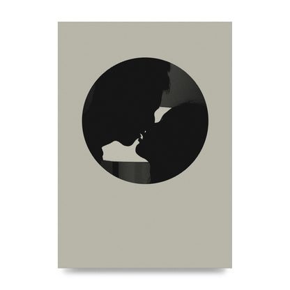 Halftone Kiss Three Wall Art - unframed print