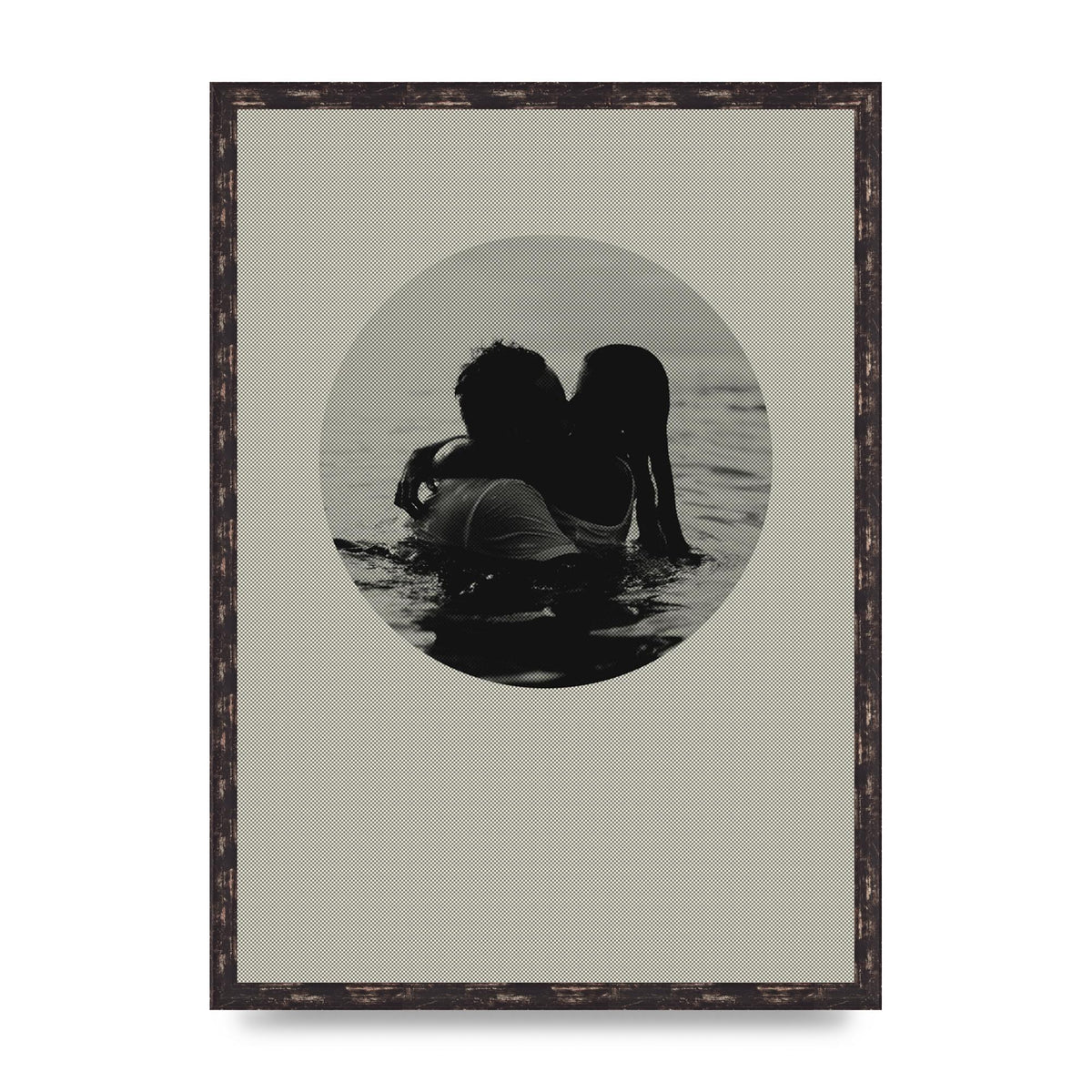 Halftone Kiss Four Art For The Home - A2 framed
