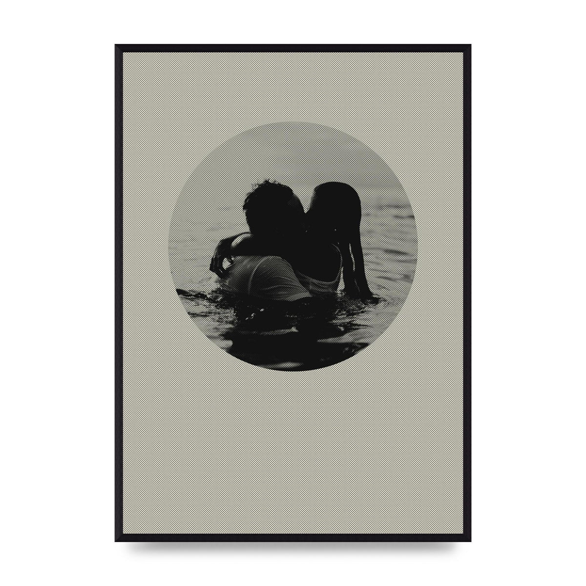 Halftone Kiss Four Art For The Home - A2 framed