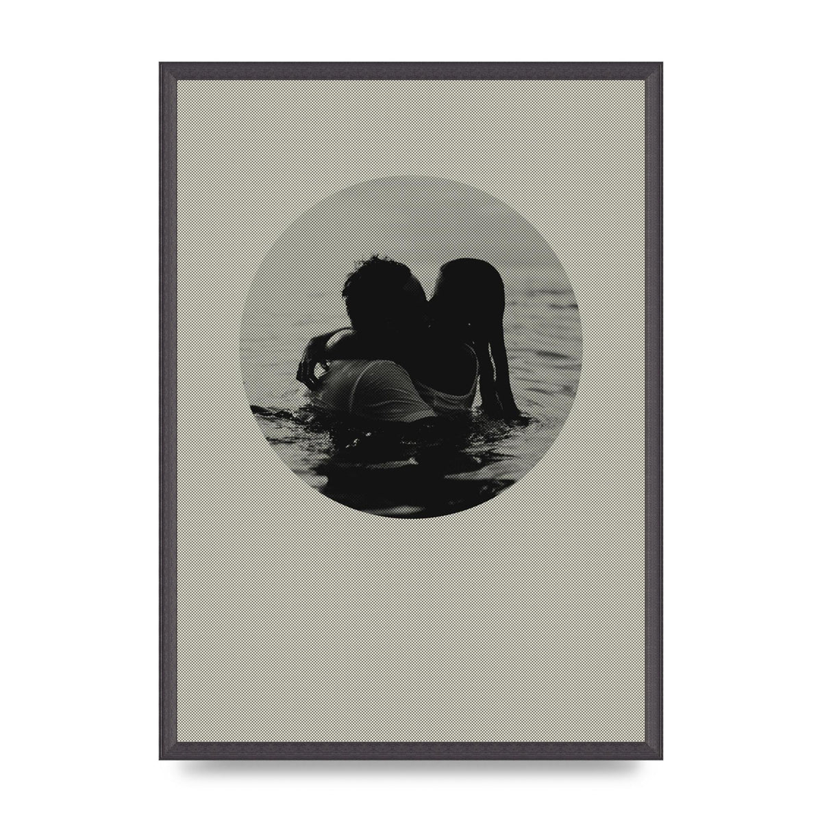 Halftone Kiss Four Art For The Home - A2 framed
