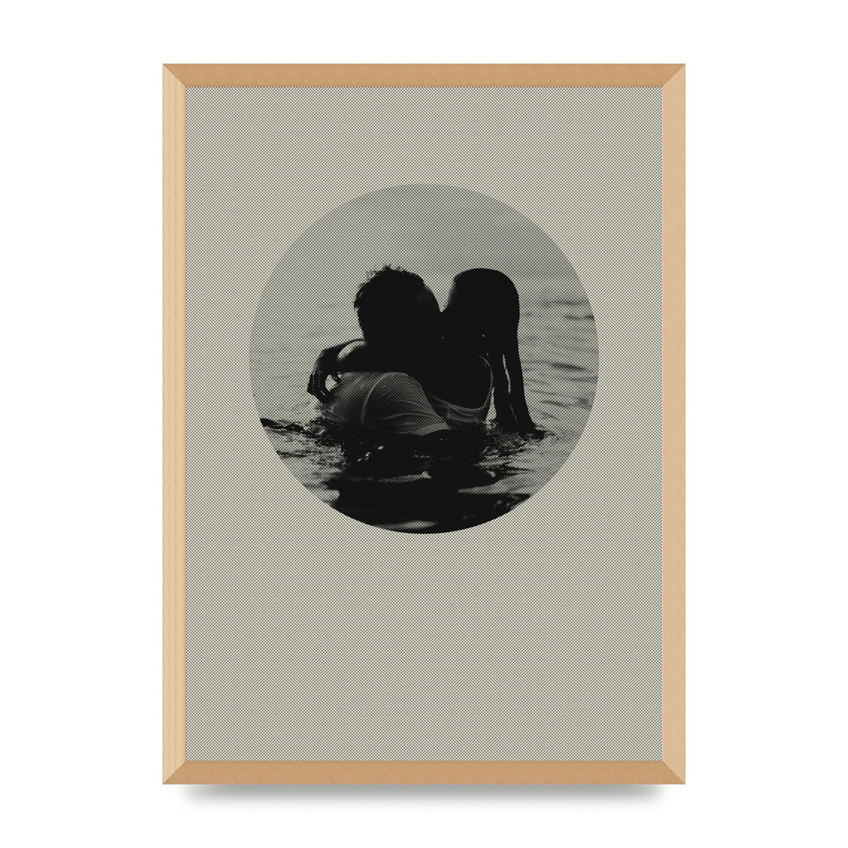 Halftone Kiss Four Art For The Home - A2 framed