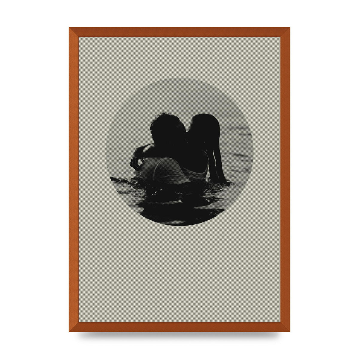 Halftone Kiss Four Art For The Home - A2 framed
