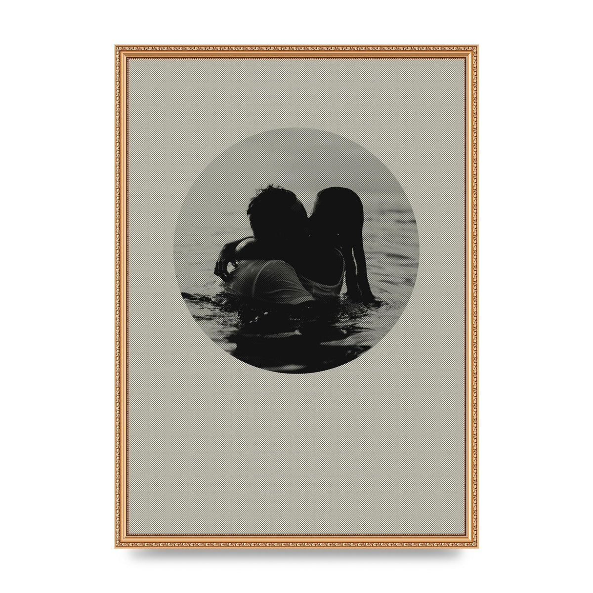 Halftone Kiss Four Art For The Home - A2 framed