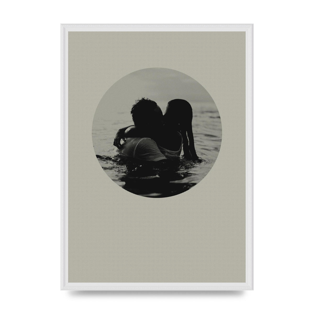 Halftone Kiss Four Art For The Home - A2 framed