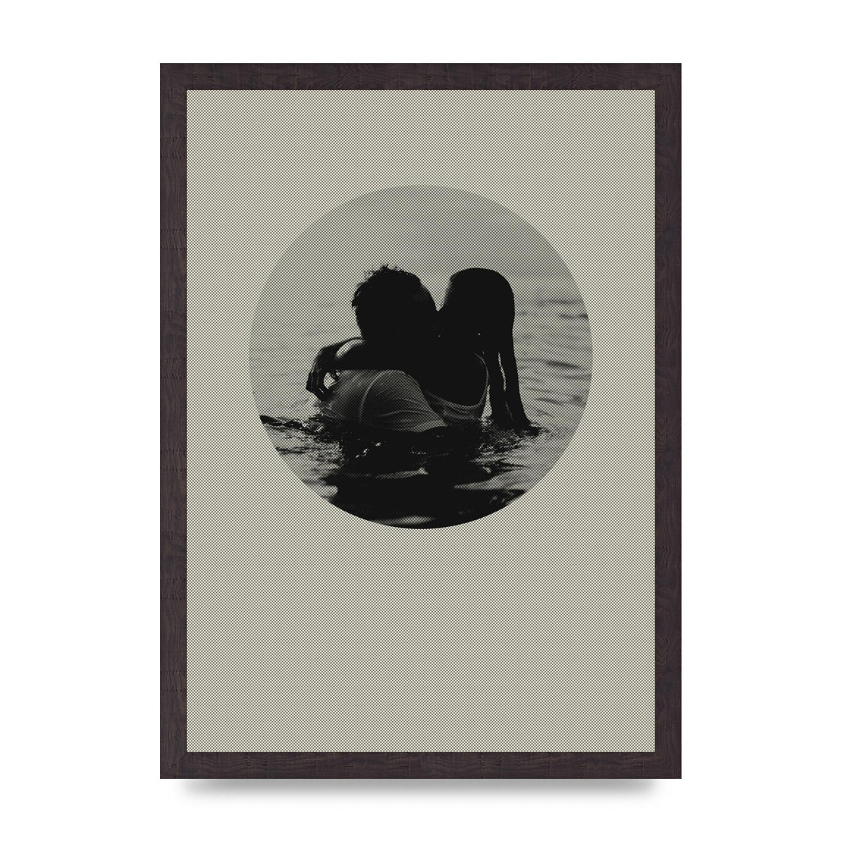 Halftone Kiss Four Art For The Home - A3 framed