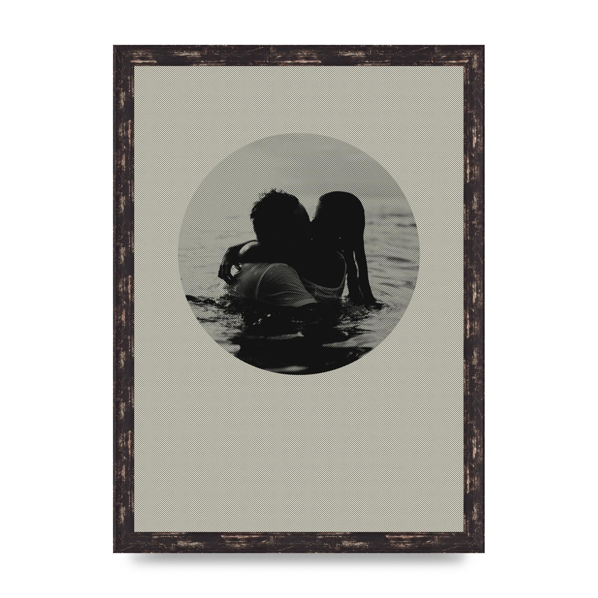Halftone Kiss Four Art For The Home - A3 framed