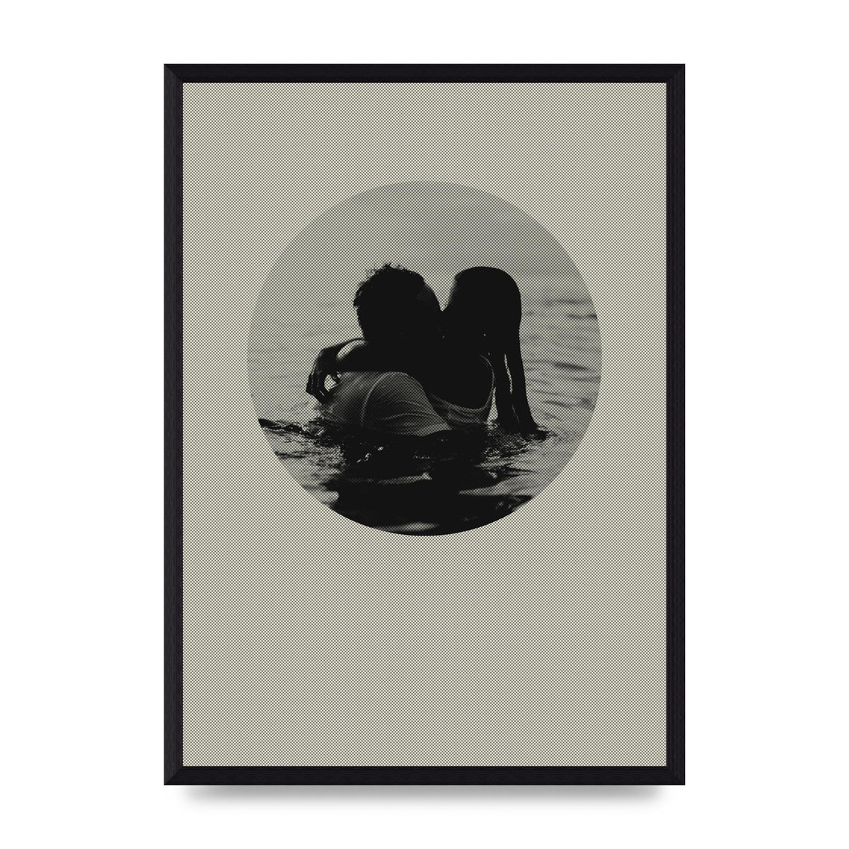 Halftone Kiss Four Art For The Home - A3 framed