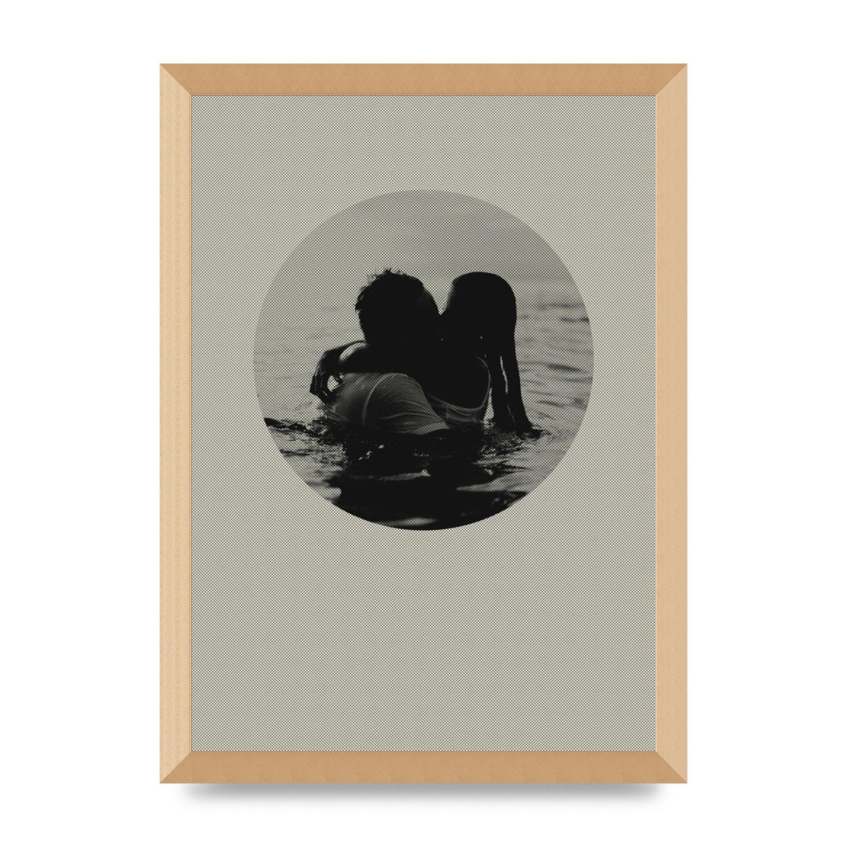 Halftone Kiss Four Art For The Home - A3 framed