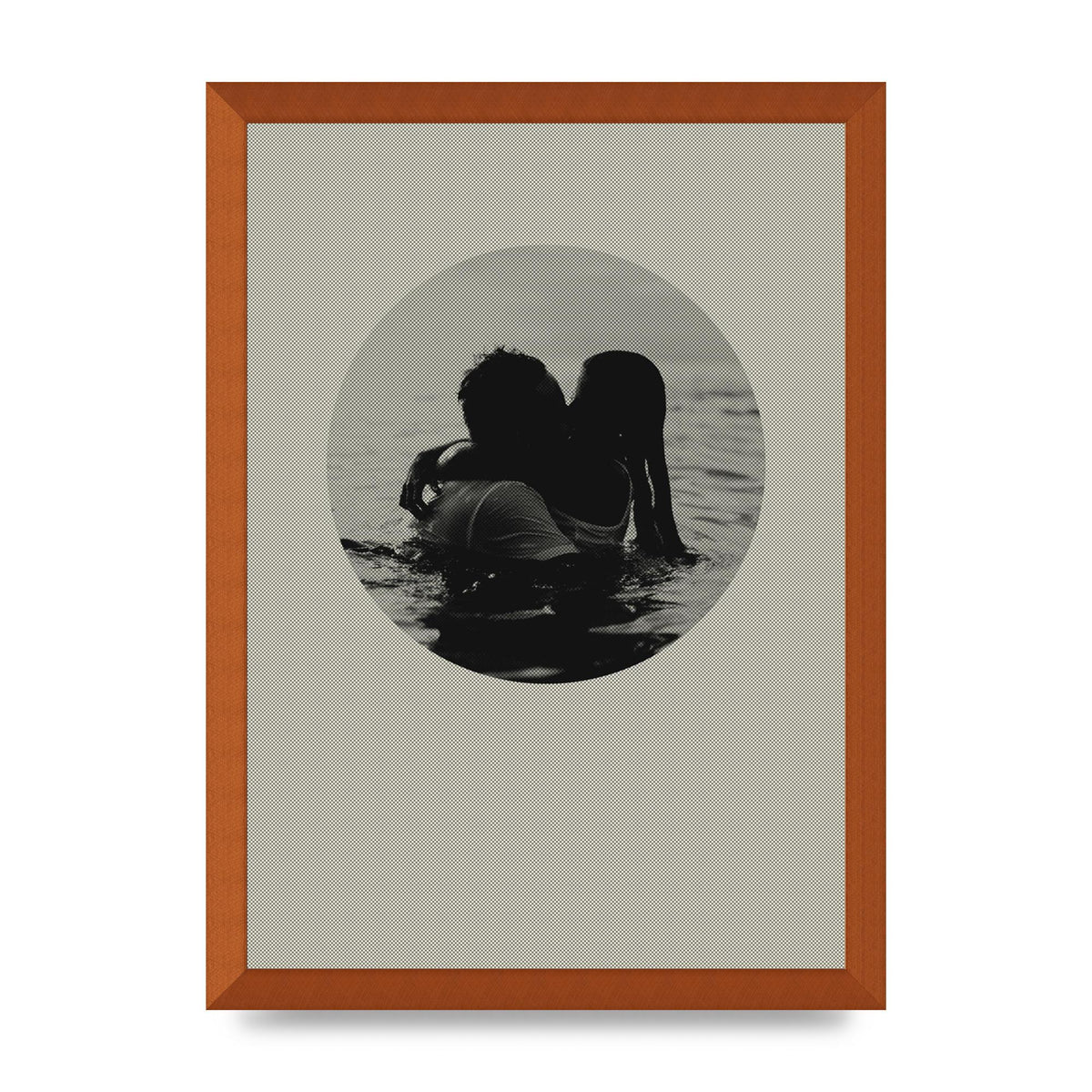 Halftone Kiss Four Art For The Home - A3 framed