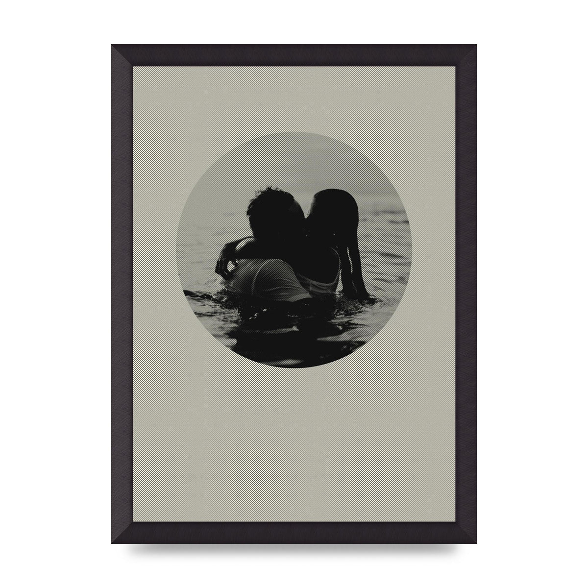 Halftone Kiss Four Art For The Home - A3 framed