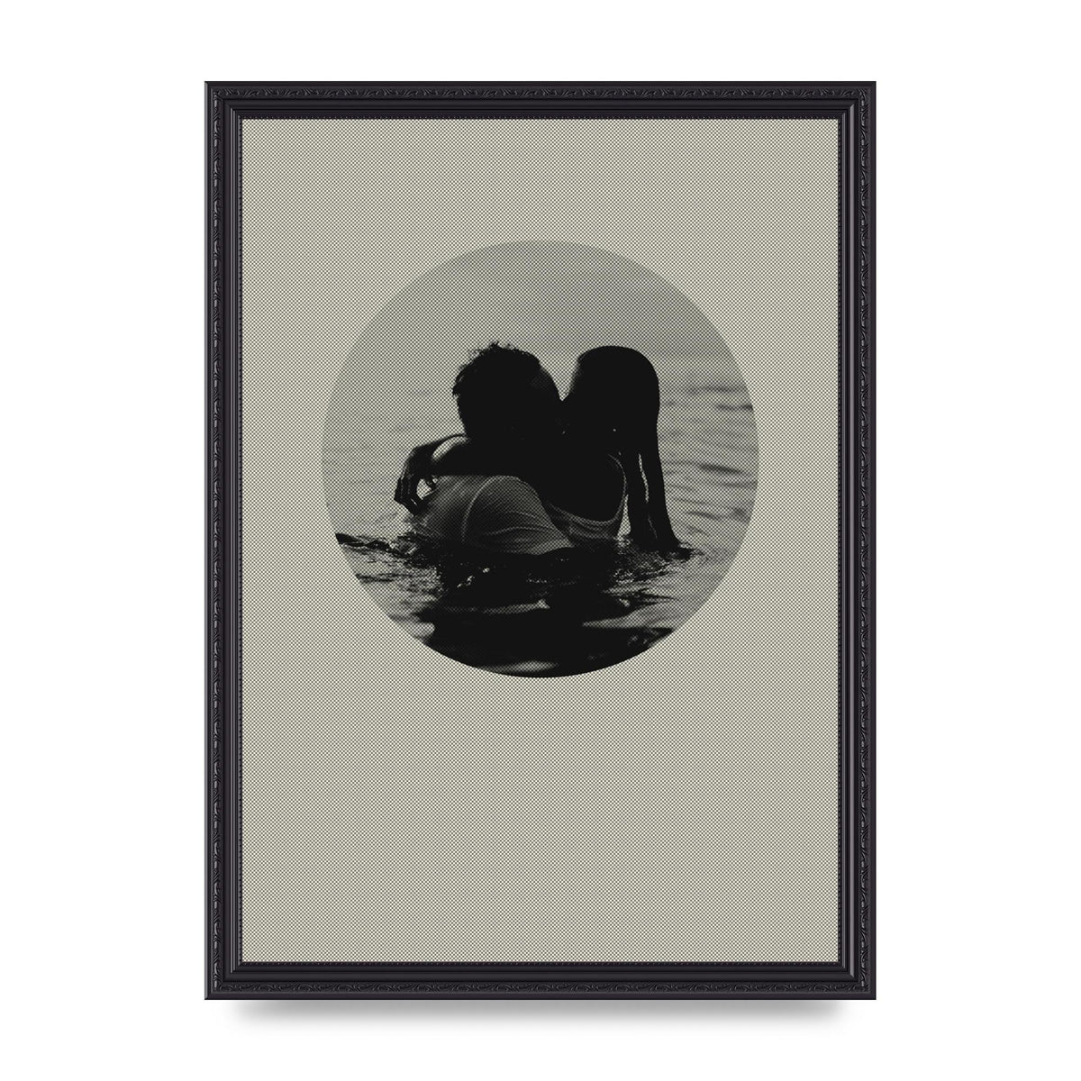 Halftone Kiss Four Art For The Home - A3 framed