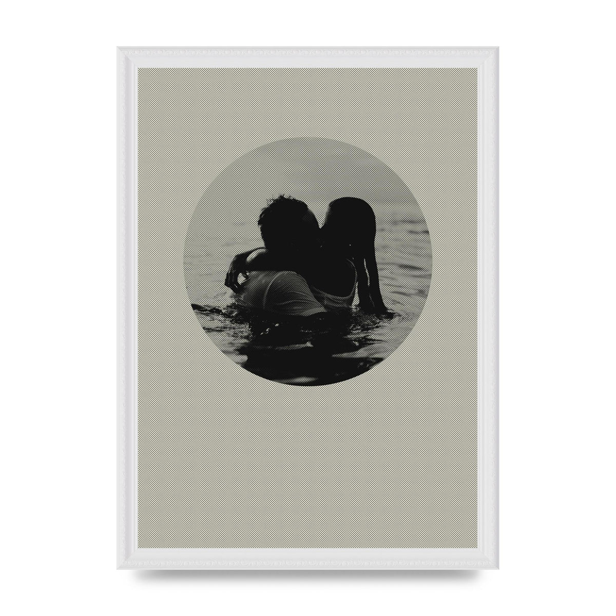 Halftone Kiss Four Art For The Home - A3 framed
