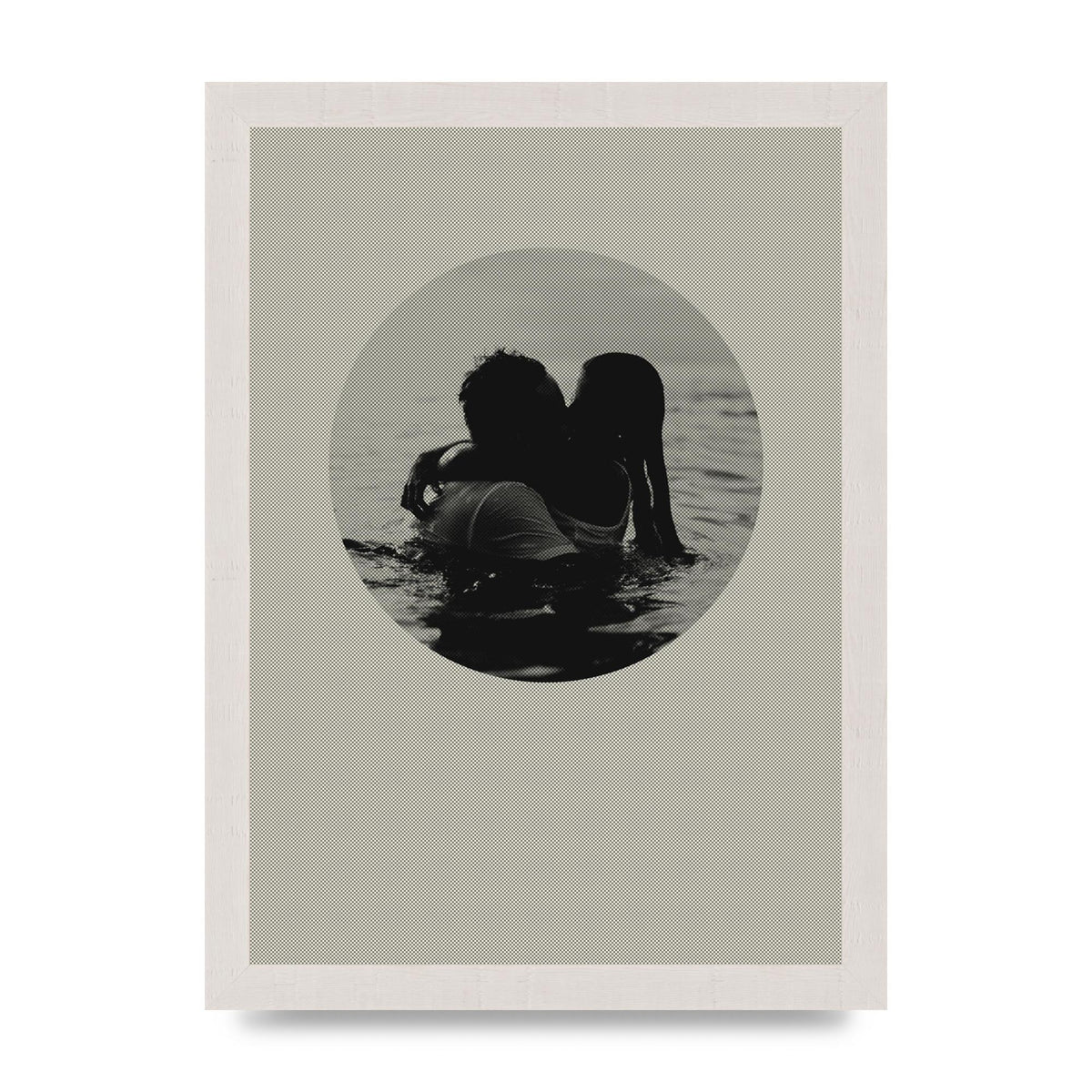Halftone Kiss Four Art For The Home - A4 framed